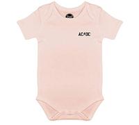 Metal Kids AC/DC (PWR UP) - Baby Body, Hellrosa, Größe 68/74 (6-12 Monate), offizielles Band-Merch