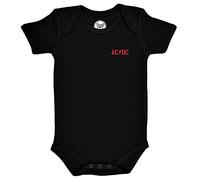 Metal Kids AC/DC (PWR UP) - Baby Body, schwarz, Größe 68/74 (6-12 Monate), offizielles Band-Merch
