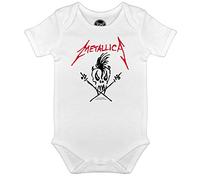 Metal Kids Metallica (Scary Guy) - Baby Body, weiß, Größe 56/62 (0-6 Monate), offizielles Band-Merch
