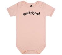 Metal Kids Motörhead Logo - Baby Body Kurzarm | Strampler Bio-Baumwolle Jungen Mädchen, Farbe: hellrosa, Größe: 56/62