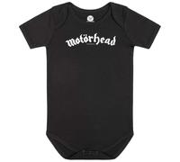 Metal Kids Motörhead Logo - Baby Body Kurzarm | Strampler Bio-Baumwolle Jungen Mädchen, Farbe: schwarz, Größe: 68/74
