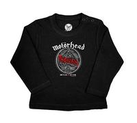Metal Kids Motörhead (Red Banner) - Baby Longsleeve, schwarz, Größe 56/62 (0-6 Monate), offizielles Band-Merch