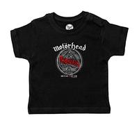Metal Kids Motörhead (Red Banner) - Baby T-Shirt, schwarz, Größe 80/86 (12-24 Monate), offizielles Band-Merch