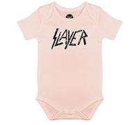 Metal Kids Slayer (Logo) - Baby Body, Hellrosa, Größe 80/86 (12-24 Monate), offizielles Band-Merch
