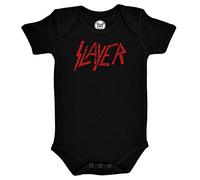 Metal Kids Slayer (Logo) - Baby Body, schwarz, Größe 80/86 (12-24 Monate), offizielles Band-Merch