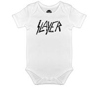 Metal Kids Slayer (Logo) - Baby Body, weiß, Größe 56/62 (0-6 Monate), offizielles Band-Merch