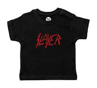 Metal Kids Slayer (Logo) - Baby T-Shirt, schwarz, Größe 80/86 (12-24 Monate), offizielles Band-Merch