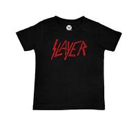 Metal Kids Slayer (Logo) - Kinder T-Shirt, schwarz, Größe 116 (6-7 Jahre), offizielles Band-Merch