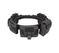 Metalakaer Taktischer Hüftgurt, 5-in-1, mit Patronentasche, Zubehörtaschen, Outdoor-Patrol, multifunktional, Molle-Nylon, abnehmbar, verstellbar, taktischer Gürtel, Schwarz, Schwarz , M, modisch