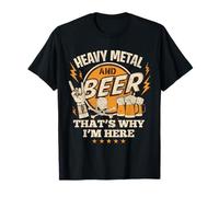 Metalhead Heavy Metal and Beer That's Why I'm Here Punk Rock T-Shirt