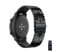 Metall Armband Kompatibel für Amazfit GTR2/GTR 2e Edelstahl 22mm Armband mit Herren Damen Ersatzarmband mit Amazfit GTR2/2e Uhrenarmbänder Edelstahl Metall Band für Amazfit GTR2/GTR 2e (E,22mm)