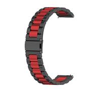 Metall Armband Kompatibel mit Amazfit Bip/Bip lite/Bip 3 / Bip 3 Pro/Bip U/Bip U pro/Bip S Armbänder, Edelstahl Ersatzarmband Uhrenarmband für Damen Herren (Red, One Size)