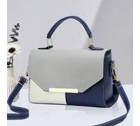 Metall-Dekor Quadrat-Handtasche, zweifarbige Klappe Umhängetasche, Damen Schnallen Akzent Umhängetasche, Damen kleine Umhängetasche und Geldbörse, PU-