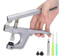 Metall Druckknopfzangen, Snaps Zangen, Kleidungs Druckknopfzange, T5 Druckknopf Zange Starke Druckknopf Zange Hochleistungs Druckknopfzange Nähwerkzeug Knöpfe Werkzeug für Stoffpolster (Silbrig)