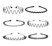Metall-Haarband Sport-Stirnbänder gewelltes Feder-Stirnband Mode-Reifen-Clip-Accessoires für Männer und Frauen, hat einen rutschfesten Kopf
