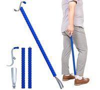 Metall Lang Schuhlöffel & Bekleidungshilfe, Länge 46cm bis 78cm Einstellbar, Socken Entferner Unabhängige Lebenshilfen für Ältere Behinderte Männer Frauen, Schuhe und Kleidung Einfacher zu Tragen