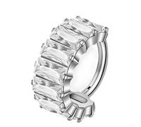 Metall Quadrat Zirkonia Knorpel Ohrring, Septum Klicker, Nasenringe, Piercing Schmuck für empfindliche Ohren, Zirkon Ohrschmuck