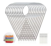 Metall Socken Stricknadeln, Rundstricknadeln Nadelspiel, Austauschbare Stricknadeln Set, 11 Größen 1.5mm 120cm Edelstahl Rundstricknadeln Häkelstricknadeln mit Nähnadeln geeignet zum Stricken