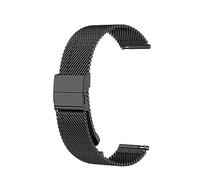Metallarmband Kompatibel mit Fossil Gen 5 Carlyle/Garrett/Julianna(HR) Armbänder, 22mm Metall Mesh Gewebte Edelstahl Ersatzarmband Uhrenarmband (Schwarz)