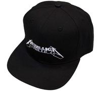 Metallica Snapback Baseballcap 3D Band-Logo Schwarz Einheitsgröße