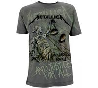 Metallica And Justice For All Neon All Over Grey S T-Shirt