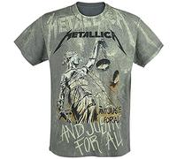 Metallica - Justice Neon All Over - T-Shirt Grau Large