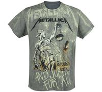 Metallica - Justice Neon All Over - T-Shirt Grau Large