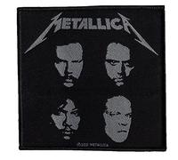 Metallica Aufnäher Band Portrait Black Album Patch Gewebt & Lizenziert !!
