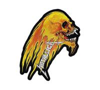 Metallica Patch Flaming Skull Band Logo Nue offiziell woven sew on