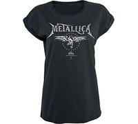 Metallica Biker Frauen T-Shirt schwarz 100% Baumwolle Band-Merch, Bands