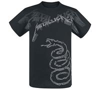 Metallica Black Album Faded Herren-T-Shirt - schwarz - Offizielles Merchandise M