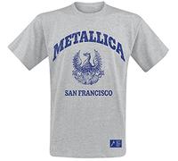 Metallica College Crest Männer T-Shirt grau XL 90% Baumwolle, 10% Polyester Band-Merch, Bands