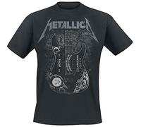 Metallica Hammett Ouija Guitar Männer T-Shirt schwarz S 100% Baumwolle Band-Merch, Bands