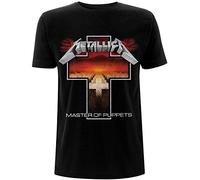 Metallica Herren Metallica_Master of Puppets Cross_Men_bl_ts: M T-Shirt, Schwarz (Black Black), Medium