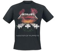 Metallica Herren Master of PuppetSropean Tour '86_Men_bl_ts: S T-Shirt, Schwarz (Black Black), Small