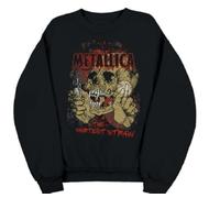 Metallica Herren The Shortest Straw Red Outline Logo Unisex Crewneck Fleece Pullover, Schwarz, XX-Large