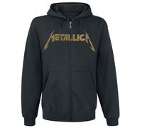 Metallica Hetfield Iron Cross Guitar Kapuzenjacke schwarz in S