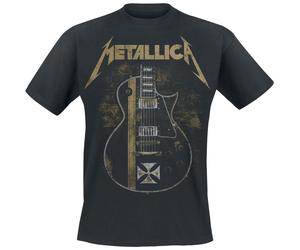 Metallica Hetfield Iron Cross Guitar T-Shirt schwarz in XL