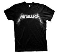 Metallica Logo with Rear Print offiziell Männer T-Shirt Herren (Medium)