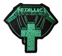 Metallica Master Of Puppets Grün Cross Standard Woven Patch One Size