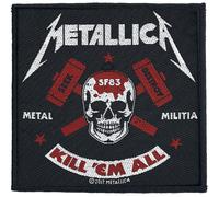 Metallica Metal Militia Patch schwarz rot weiß