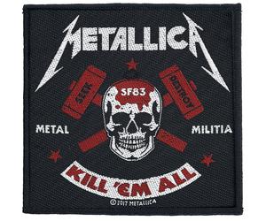 Metallica Metal Militia Patch schwarz rot weiß
