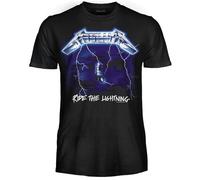 Metallica Ride The Lightning T-Shirt, offizielles Rock-T-Shirt, Heavy Metal, Unisex-Trikot für Erwachsene und Jungen., Ride The Lightning, XS