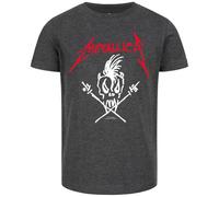 Metallica Scary Guy - Kinder T-Shirt | Kinder T-Shirt Bio-Baumwolle Fanshirt, Farbe: Charcoal, Größe: 164