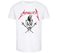 Metallica Scary Guy - Kinder T-Shirt | Kinder T-Shirt Bio-Baumwolle Fanshirt, Farbe: weiß, Größe: 128