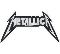 Metallica Shaped Logo Patch schwarz weiß