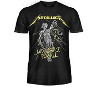 Metallica T-Shirt And Justice for all. Offizielles Rock-T-Shirt - Heavy Metal Band Unisex Erwachsene Jungen, And Justice For All, L