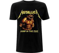 Metallica T-Shirt Jump In The Fire Vintage – Bandlogo offiziell Unisex Schwarz L