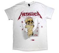 Metallica T Shirt One Landmine Band Logo Nue offiziell Herren Weiß XL
