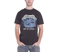 Metallica T Shirt Ride the Lightning Album Cover offiziell Herren Nue Schwarz L